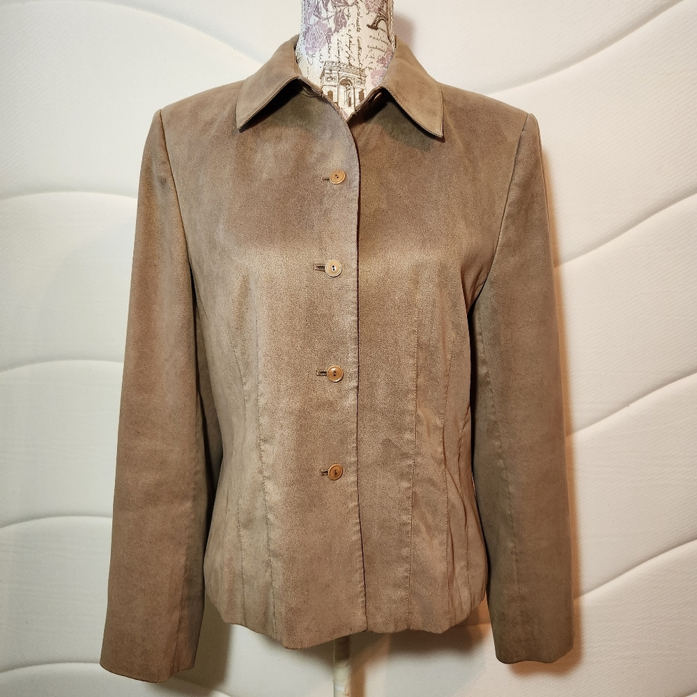 Talbots Long Sleeve Tan Top Size 10